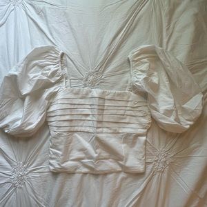 Abercrombie White Cropped Top